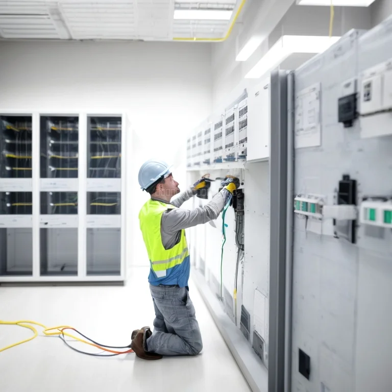 Plano eléctrico en proceso de instalación